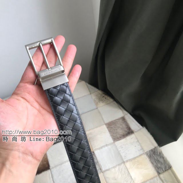 BV男士皮帶 寶緹嘉手工編織雙面牛皮腰帶  jjp1548